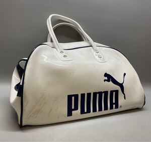 PUMA プーマ ヴィンテージ ボストンバッグ エナメル スポーツバッグ バッグ ビンテージ 当時物 ホワイト