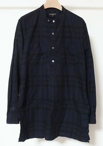 Engineered Garments エンジニアードガーメンツ Banded Long Shirt Big Plaid バンドカラー ロング シャツ S チェック