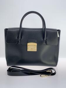 FURLA◆トートバッグ/-/BLK/無地/G6568/ブラック