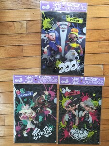 【オマケ多数】サントリー スプラトゥーン3！ 限定非売品クリアファイル計３枚！新品コンプリート任天堂ノベルティ 遊園地割引券等お得です