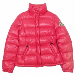 モンクレール MONCLER CLAIRE クレア ロゴワッペン ダウンジャケット アウター ブルゾン ピンク サイズ1 レディース