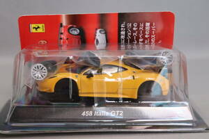 京商 フェラーリ 458 イタリア GT2 黄色（フェラーリ ミニカーコレクション9）1/64スケール 