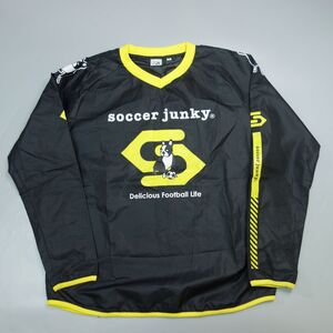 soccerjunky サッカージャンキー ロゴプリントプラシャツ M ブラック メンズ サッカー ピステ