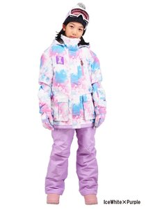 1105985-BANNNE/Snow Crystal Girls Snow Suit スキーウェア 上下 女の子