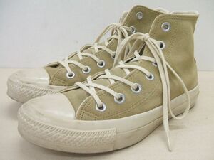 CONVERSE BEAUTY & YOUTH別注 オールスター スウェード ハイカット スニーカー ベージュ サイズ4 コンバース 中古 1-1007G 180870