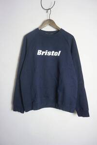 21SS F.C.Real Bristol エフシーレアル ブリストル FCRB ソフネット ロゴ クルーネック スウェット トレーナー FCRB-210067 紺 M 1212O