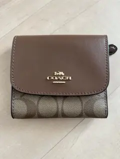 COACH 三つ折り財布 ブラウン