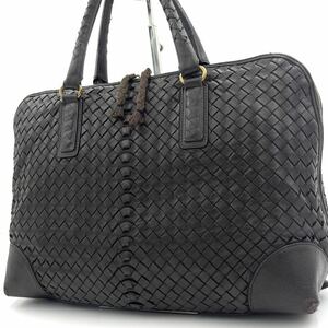 1円/良品● ボッテガヴェネタ BOTTEGA VENETA トートバッグ ビジネスバッグ ブリーフケース A4 イントレチャート メンズ ブラウン レザー