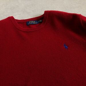 美品●POLO RALPH LAUREN●定番ポニー刺 ウール ニット セーター●ポロ ラルフローレン