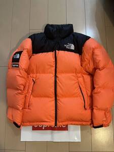 supreme The North Face ザ　ノースフェイス 16aw Nuptse Jacket ヌプシ　ジャケット　ダウン　 Mサイズ　オレンジ　ジャンパー