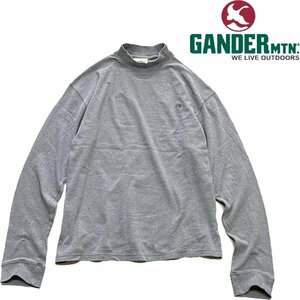 1点物◆ハイネックGANDER長袖ロンTシャツ古着メンズL/XLレディースOKアメカジブランド90sストリートスポーツ中古グレーカットソー灰373417