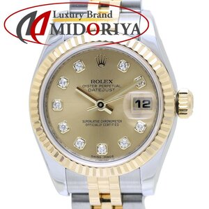 ROLEX ロレックス デイトジャスト 10Pダイヤモンド 179173G【磨き済】K18YGxSS レディース /39750【中古】【腕時計】