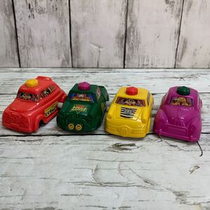 【長期保管品】マクドナルド ミールトイ スーパーシフターズ プルバックカー 4種 1996年 ドナルド ハンバーグラー バーディ アメトイ