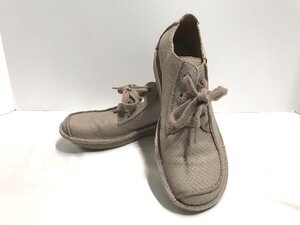 ■【YS-1】 美品 ■ クラークス Clarks ■ 型押し シューズ スニーカー UK5 24cm ■ ブラウン 茶系 レディース 【同梱可能商品】■D