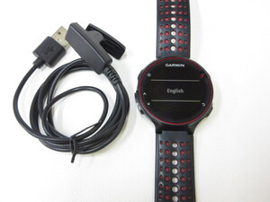 12D412◎GARMIN ガーミン FORERUNNER 235 海外版 英語表記 デジタル スマートウォッチ 充電式 腕時計 通電確認済み◎中古