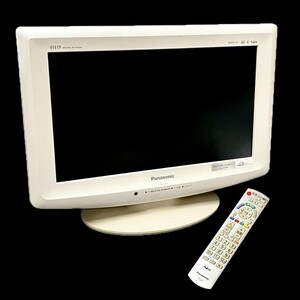 仙6 Panasonic VIERA 液晶テレビ TH-L17C1-W 17型 ホワイト 2009年製 純正リモコン付 パナソニック ビエラ テレビ 部品取り