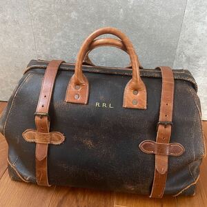 【希少】RRL “Leather Doctors Bag” イタリアン レザー ダッフル ボストン ドクターズ バッグ Ralph Lauren ヴィンテージ