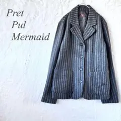 Pret Pul Mermaid ジャケット グレー白 ストライプ 羽織 315