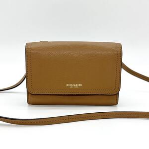 COACH コーチ ショルダーウォレット 財布 ブラウン レザー g00694