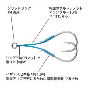 【スタジオオーシャンマーク】ジギングフック 青技 /..