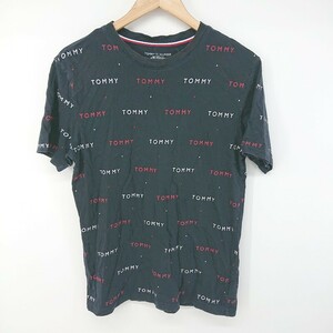 ◇ TOMMY HILFIGER トミーヒルフィガー ロゴ 半袖 Tシャツ カットソー サイズS ネイビー系 メンズ P