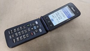 D5129 docomo SIMフリー らくらくホン F-02J FUJITSU 4Gガラホ 簡易動作確認＆簡易清掃＆初期化OK 判定○ WebにてSIMロック解除手続受付済