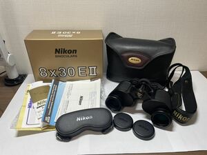 Nikon 双眼鏡 BINOCULARS 8×30E Ⅱ SINCE 1917 ケース付 8.8° WF ニコン 使用説明書あり