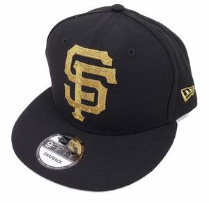 New Era ニューエラ サンフランシスコ ジャイアンツ ビッグロゴ スナップバック キャップブラック×ゴールド【並行輸入品】