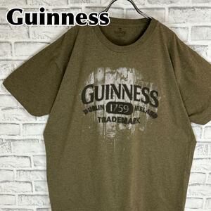Guinness ギネスビール センターロゴ 企業 酒 Tシャツ 半袖 輸入品 春服 夏服 海外古着 会社 企業 酒造 炭酸飲料
