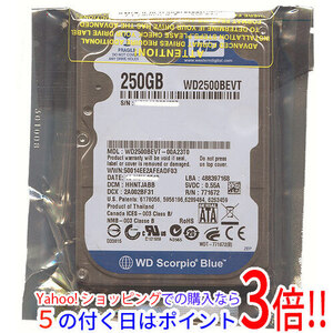 WesternDigital HDD 2.5inch WD2500BEVT 250GB 9.5mm [管理:20345965]