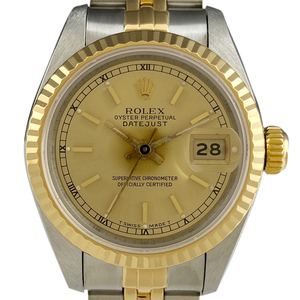 ロレックス ROLEX デイトジャスト 69173 腕時計 SS YG 自動巻き シャンパンゴールド レディース 【中古】
