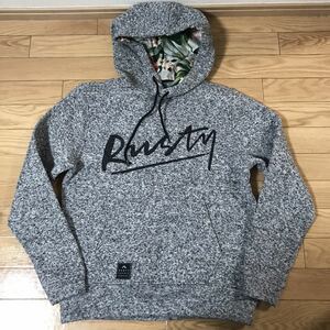 rusty ラスティ　アロハ　パーカー surf サーフ グレー　サイズL 新品