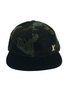 LOUIS VUITTON◆Easy Fit Camo Capキャップ/コーデュロイ/GRN/カモフラ/メンズ/MP2723