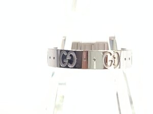 グッチ　GUCCI　アイコンリング　指輪　サイズ刻印：＃11/実寸10号　750　ホワイトゴールド　3.7g　メンズ　レディース　YAS-9265