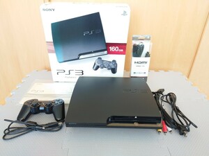 PS3 本体 CECH-2500A 160GB チャコールブラック HDMIケーブル付き 動作品 初期化済み SONY プレイステーション3 プレステ3