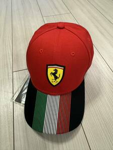 新品　日本未発売　レア　フェラーリ　ベースボールキャップ　帽子　Ferrari　タグ付き　レッド