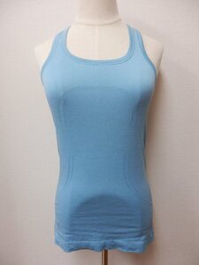 410F17◆lululemon◆タンクトップ◆ブルー◆サイズ４◆ルルレモン