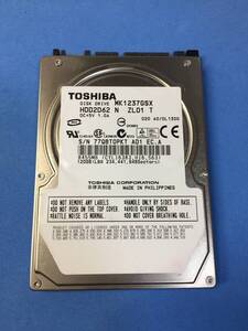 △40125時間 TOSHIBA MK1237GSX 2.5インチHDD 『正常判定』 120GB