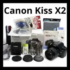 【Canon EOS Kiss X2】 レンズセット 一眼レフカメラ 返品保証有