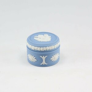 Wedgwood ウェッジウッド ジャスパー 小物入れ オブジェ ブルー【Y222823004】中古