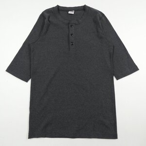 未使用 東洋 CHESWICK チェスウィック ヘンリーネック 5分袖 Tシャツ チャコール Size L #27969 送料360円 アメカジ カジュアル レプリカ