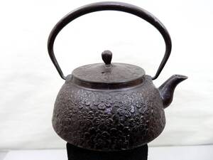 南部鉄器 さくら 鉄瓶 急須 茶注ぎ 約984g 現状品 売り切り