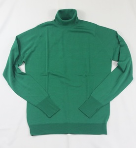 新品 John Smedley ジョンスメドレー 最高級メリノウール タートルネック　Mサイズ EVERGREEN