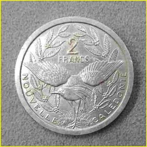 【フランス領ニューカレドニア 2フラン 硬貨/1997年】 NOUVELLE-CALEDONIE 2 FRANCS/アルミ貨/コイン/仏領