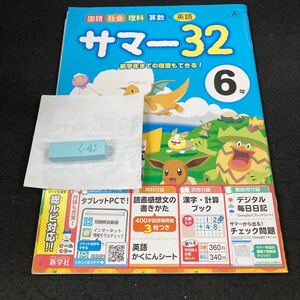 くー082 サマー32 6年 新学社 ポケモン 問題集 プリント 学習 ドリル 小学生 国語 算数 英語 社会 理科 テキスト テスト用紙 文章問題※7