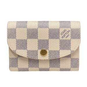 LOUIS VUITTON ルイ ヴィトン ダミエ アズール ポルトモネ ロザリ N61276 未使用品 レディース ピンク ミニ 財布 32407K9