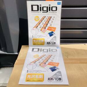 未開封　Digio ナカバヤシ　光沢名刺　最厚口　10枚　インクジェット　カード　名刺　JPCM-10G ２セット