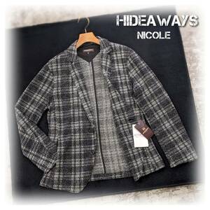 ■ハイダウェイ/ニコル■ラッセルジャガードカットジャケット/48サイズ■未使用品/送料無料■HIDEAWAYS/NICOLE