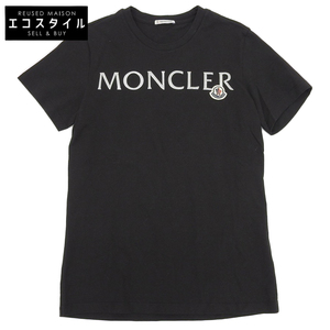 MONCLER モンクレール T-SHIRT GIROCOLLO ロゴTシャツ トップス レディース ブラック XS 20年製 国内正規