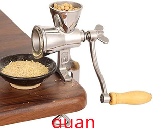 手挽きコーヒーミル 豆挽き器 お米/豆/アズキ/コーヒー豆 ステンレス製 長さ24cm ハンドミル 家庭用 業務用 手動固定式